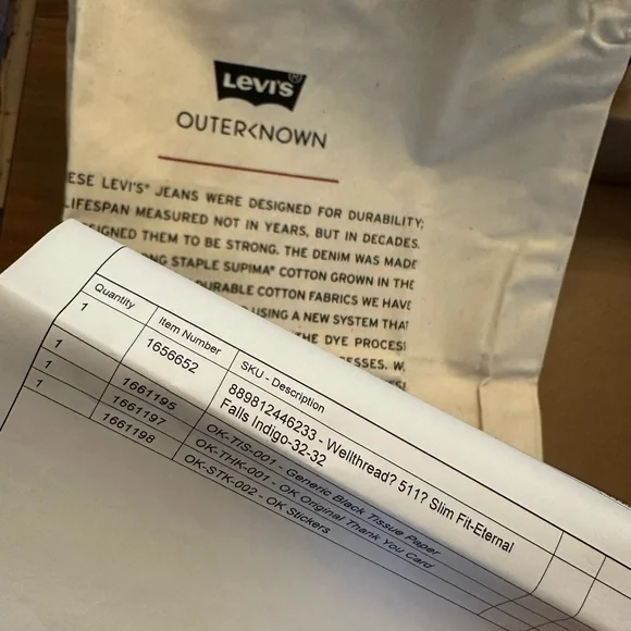 Outerknown Blue Slim Jeans Classic Style